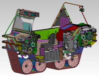 Cross section of a hybrid unmanned ground vehicle
